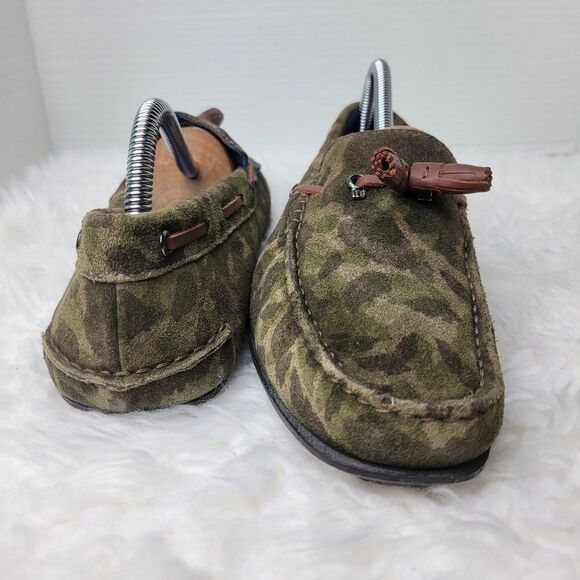 Ted Baker Brently Men's Loafer Size 9 Driving Tassel Loafer Camo Suede Shoes - Picture 7 of 10